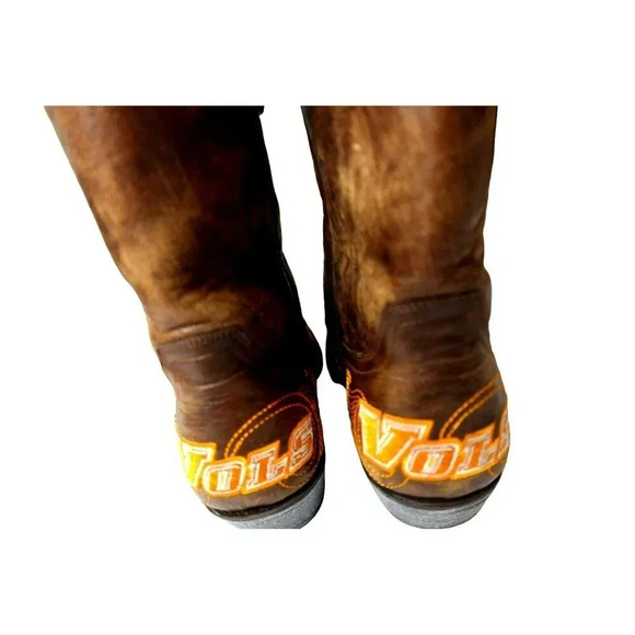Gameday university of Tennessee vols brown distressed cowgirls boots for women - Picture 11 of 12
